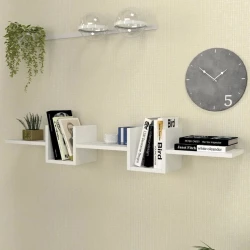 Стеллаж Ev Plus Alonza, 130x20x20 см, ЛДСП, белый