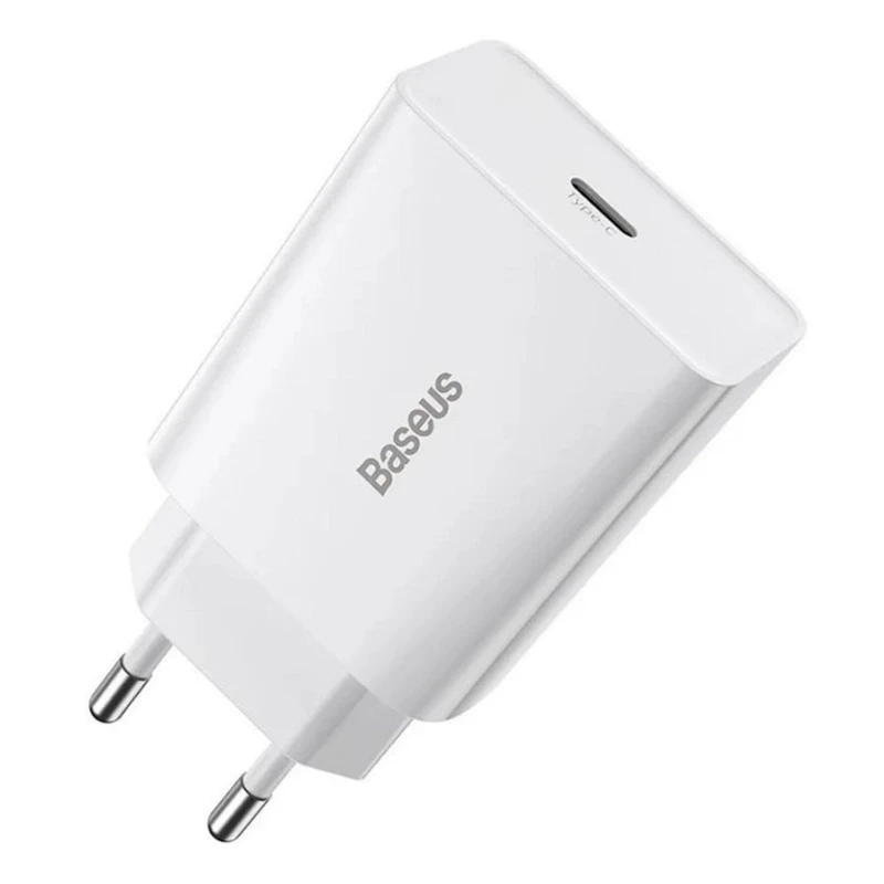 Сетевое зарядное устройство Baseus Speed Mini PD Charger 20W USB-C, Белый Сетевое зарядное устройство Baseus Speed Mini PD Charger 20W USB-C, Белый