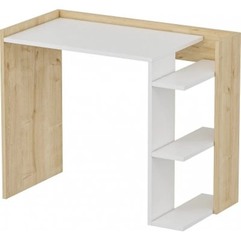 Компьютерный стол Art Mebel House 130, белый/светло-коричневый, 75x120x60 см Компьютерный стол Art Mebel House 130, белый/светло-коричневый, 75x120x60 см