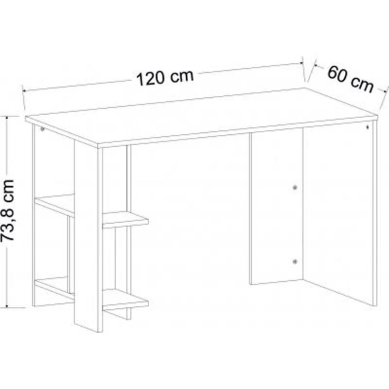 Компьютерный стол Art Mebel House 130, белый/светло-коричневый, 75x120x60 см Компьютерный стол Art Mebel House 130, белый/светло-коричневый, 75x120x60 см