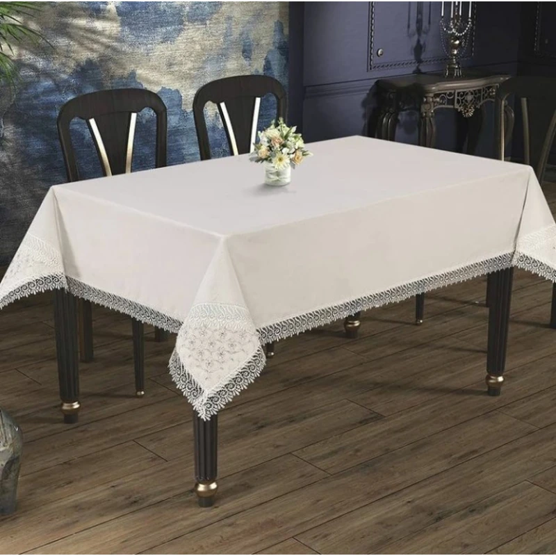 Скатерть Miranova CTS-476, лен, белая, 160x220 см Скатерть Miranova CTS-476, лен, белая, 160x220 см