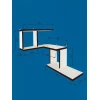 Настенная полка Art Mebel 109, ламинат, 85х45х25 см, белая/коричневая Настенная полка Art Mebel 109, ламинат, 85х45х25 см, белая/коричневая