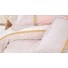 Комплект постельного белья Yataş Macbeth, пододеяльник 200х220 см, простыня 240х260 см, наволочка 50х70 см (2 шт), двуспальный, хлопок, розовый
