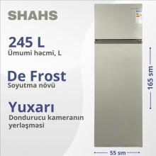 Soyuducu Shahs RF-245 Gray