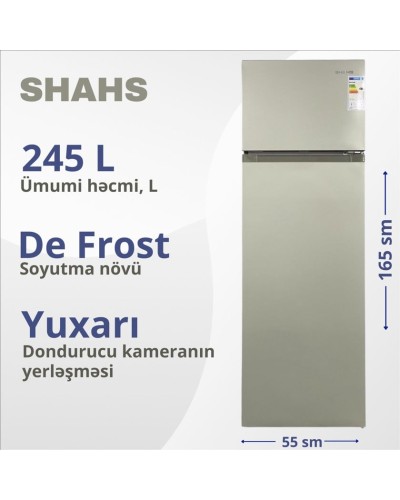 Soyuducu Shahs RF-245 Gray