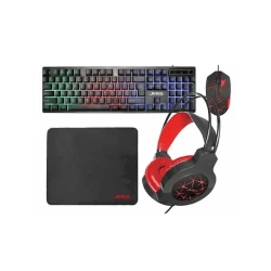 Комплект 4 в 1 (клавиатура, мышь, гарнитура, коврик) Jedel CP-01