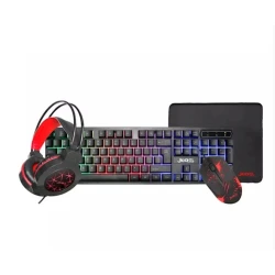 Комплект 4 в 1 (клавиатура, мышь, гарнитура, коврик) Jedel CP-01