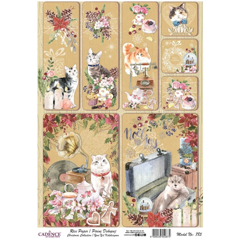 Рисовая бумага для декупажа Cadence A3,785 30x42 см Рисовая бумага для декупажа Cadence A3,785 30x42 см