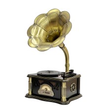 Vinil plastin pleyeri Qrammofon Qara/Qızılı