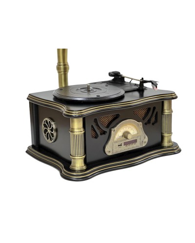 Vinil plastin pleyeri Qrammofon Qara/Qızılı