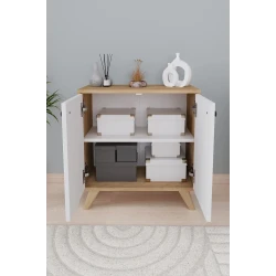 Тумба Ev Plus Symra 12115594, ЛДСП, белая, 30х64х67 см