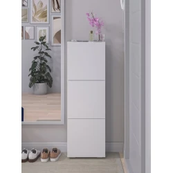 Тумба для прихожей Letta 3563_Letta25Door3Wh, ЛДСП, 24x39x119 см Тумба для прихожей Letta 3563_Letta25Door3Wh, ЛДСП, 24x39x119 см