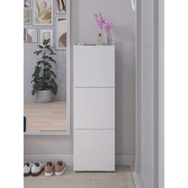 Dəhliz üçün tumba Letta 3563_Letta25Door3Wh, LDSP, 24x39x119 sm