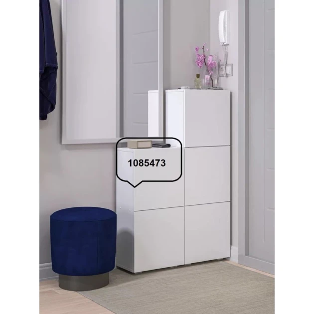 Dəhliz üçün tumba Letta 3563_Letta25Door3Wh, LDSP, 24x39x119 sm