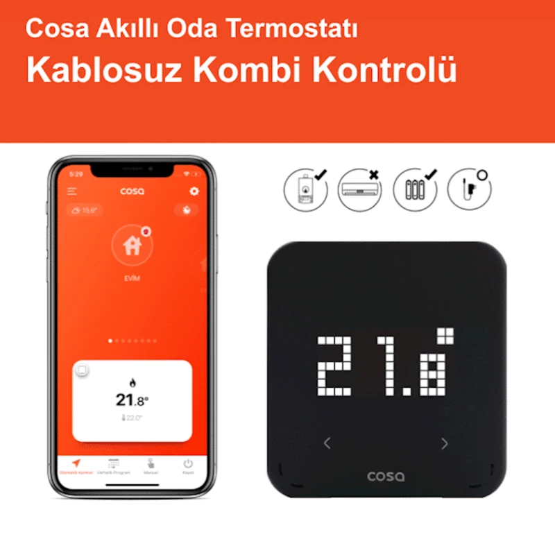 Термостат для комби Cosa P4TR-21 WiFi Smart Термостат для комби Cosa P4TR-21 WiFi Smart