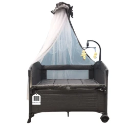 Манеж-кровать Cool Baby VL-KIDS-148, серая, 110х70х74 см