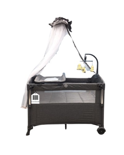 Manej-çarpayı Cool Baby VL-KIDS-148, boz, 110х70х74 sm