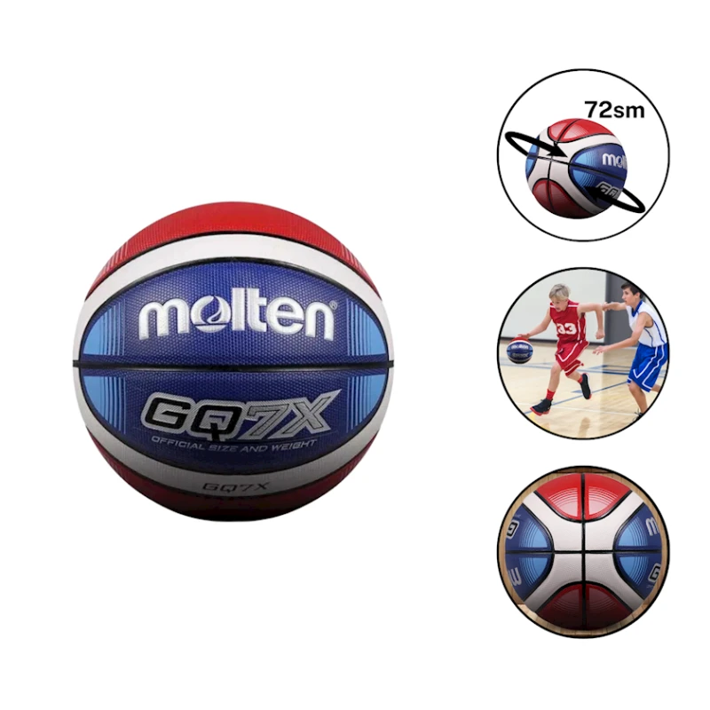Basketbol topu Molten QG7X, ölçü 7, rəngbərəng, 72 sm