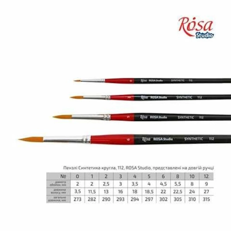 Fırça Rosa Studio 112, №1, sintetika, yumru Fırça Rosa Studio 112, №1, sintetika, yumru