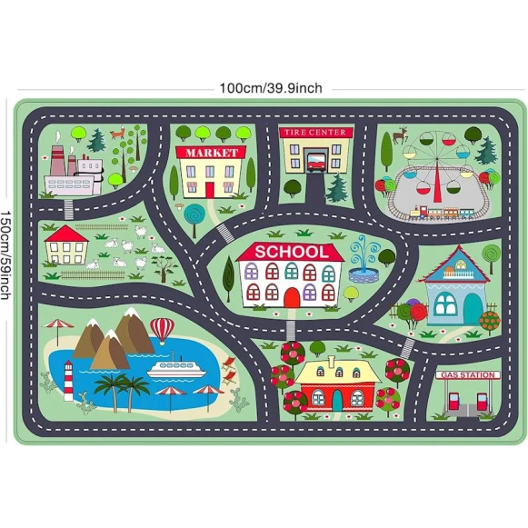 Коврик детский nh_40bzma, 100x150 см, зеленый Коврик детский nh_40bzma, 100x150 см, зеленый