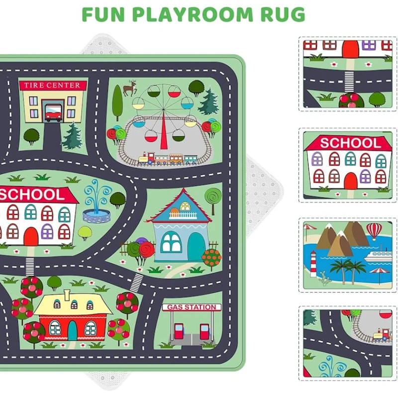 Коврик детский nh_40bzma, 100x150 см, зеленый Коврик детский nh_40bzma, 100x150 см, зеленый