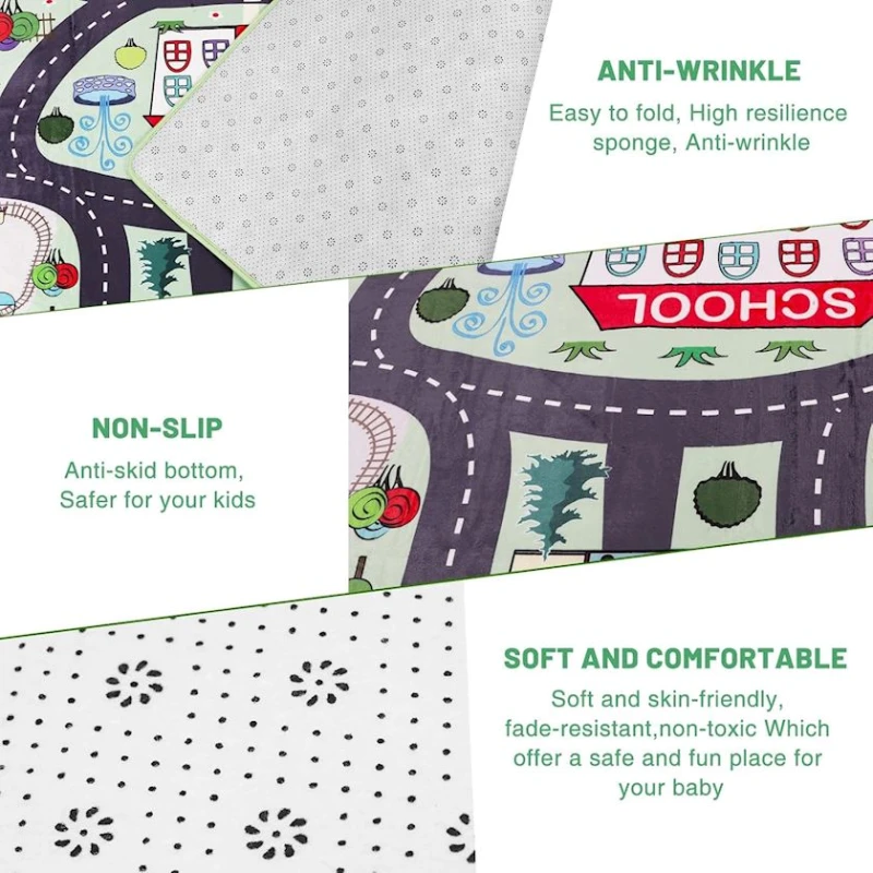 Коврик детский nh_40bzma, 100x150 см, зеленый Коврик детский nh_40bzma, 100x150 см, зеленый