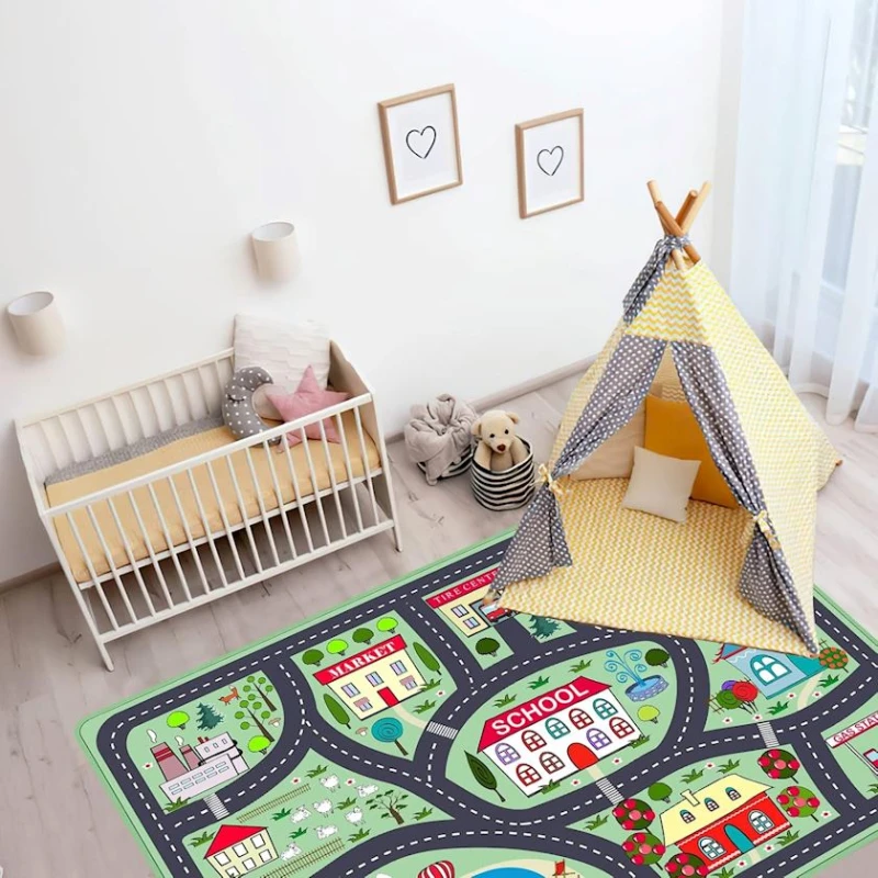 Коврик детский nh_40bzma, 100x150 см, зеленый Коврик детский nh_40bzma, 100x150 см, зеленый