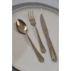 Набор десертных столовых приборов Kutahya Porselen Lugga Maya, 18 предметов, 6 персон, нержавеющая сталь, золотистый Набор десертных столовых приборов Kutahya Porselen Lugga Maya, 18 предметов, 6 персон, нержавеющая сталь, золотистый