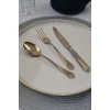 Набор десертных столовых приборов Kutahya Porselen Lugga Maya, 18 предметов, 6 персон, нержавеющая сталь, золотистый Набор десертных столовых приборов Kutahya Porselen Lugga Maya, 18 предметов, 6 персон, нержавеющая сталь, золотистый