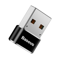Adapter ötürücü Baseus USB Male To Type-C Female Adapter Converter 5A, Qara