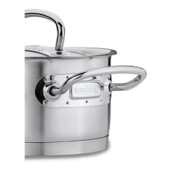 Кастрюля Korkmaz Proline A1169, 9 см, 2.8 л, 20 см, нержавеющая сталь, с крышкой, две ручки, серебристый