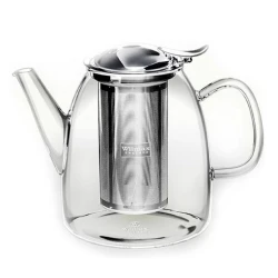 Заварной чайник Wilmax 1.45 л, стекло/нержавеющая сталь, прозрачный/серебристый