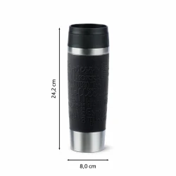 Термочашка Tefal Travel, нержавеющая сталь, черная, 24.2х8 см Термочашка Tefal Travel, нержавеющая сталь, черная, 24.2х8 см
