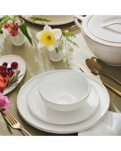 Süfrə-çay servizi Emsan Fine Bone Freya, keramika, ağ, 60 parça, 12 nəfərlik