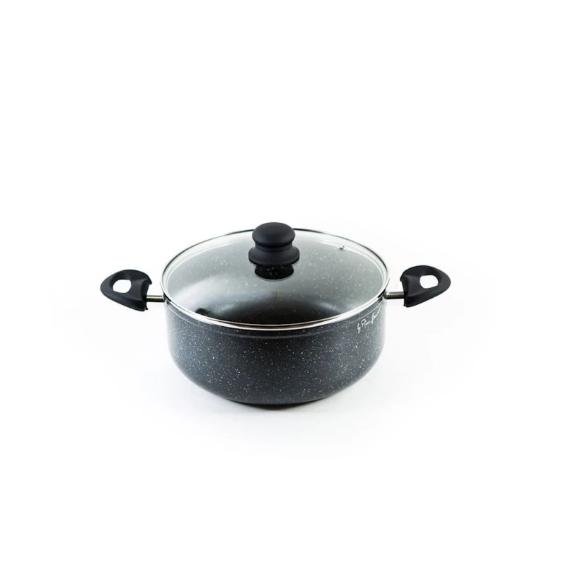 Кастрюля Hom-me 101212, 24 см, 5.2 л, алюминий, черный Кастрюля Hom-me 101212, 24 см, 5.2 л, алюминий, черный