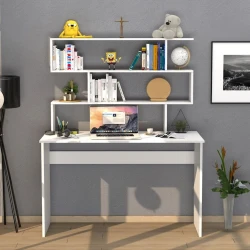 Письменный стол Ziqben, белый, 45x120x75/167.4см