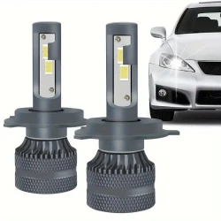 LED автомобильная фара H4, 12V, 75000LM, 6500K, белый свет, чип CSP, Plug-N-Play