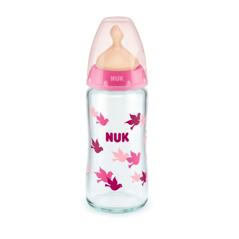 Qidalanma üçün qab Nuk First Choice+, 240 ml, 0-6 ay, M ölçü, şüşə/lateks, məhsul çeşiddə Qidalanma üçün qab Nuk First Choice+, 240 ml, 0-6 ay, M ölçü, şüşə/lateks, məhsul çeşiddə