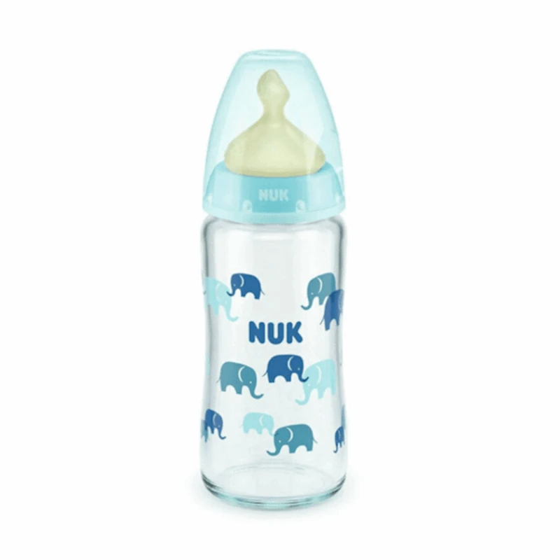 Qidalanma üçün qab Nuk First Choice+, 240 ml, 0-6 ay, M ölçü, şüşə/lateks, məhsul çeşiddə Qidalanma üçün qab Nuk First Choice+, 240 ml, 0-6 ay, M ölçü, şüşə/lateks, məhsul çeşiddə