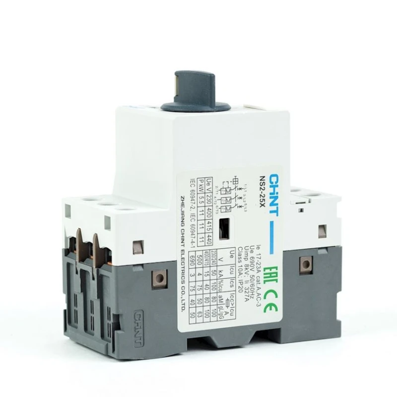 Мотор-автомат Chint NS2-25X 17-23A с поворотной ручкой Мотор-автомат Chint NS2-25X 17-23A с поворотной ручкой