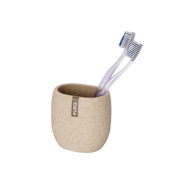 Diş fırçaları üçün stəkan Wenko Puro, bej Diş fırçaları üçün stəkan Wenko Puro, bej