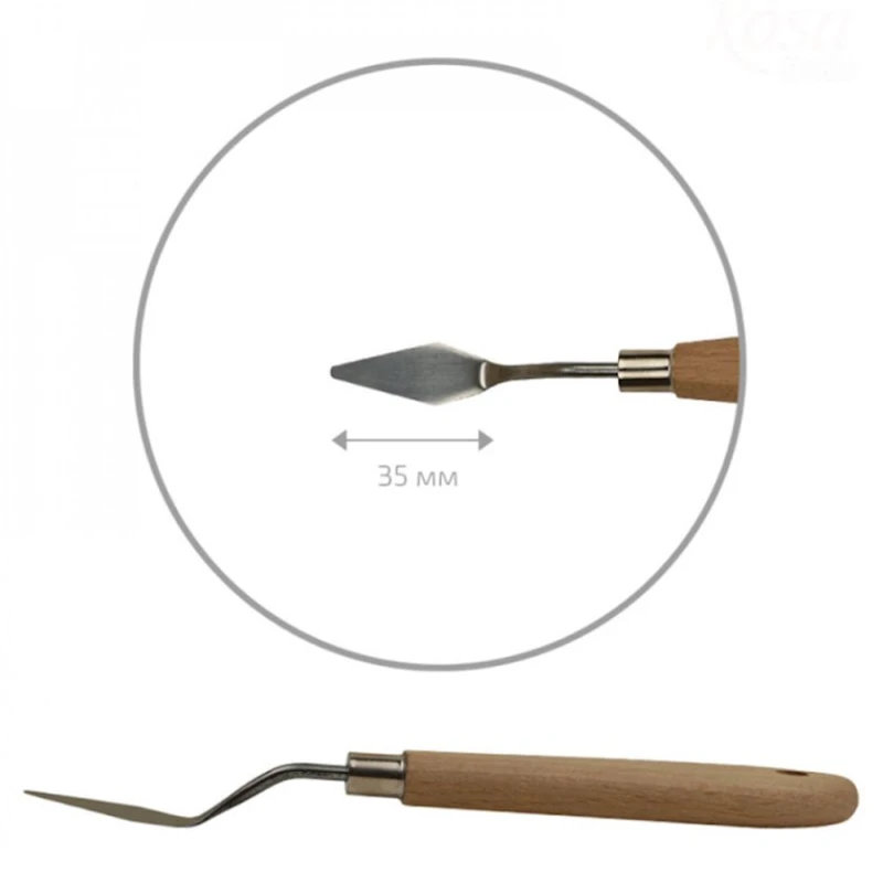 Мастихин Rosa Studio 11916, нержавеющая сталь/дерево, ромб, 3.5 см Мастихин Rosa Studio 11916, нержавеющая сталь/дерево, ромб, 3.5 см