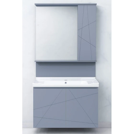 Комплект мебели для ванной Elfa 153-80, серый Комплект мебели для ванной Elfa 153-80, серый