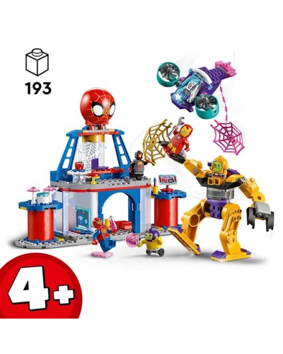 Konstruktor Lego Marvel Team Spidey Web Spinner Headquarters 10794, 4+ yaş, 193 hissə