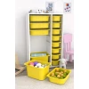 Шкаф для игрушек Pratico I39039, белый/желтый, 30x69.5x109 см Шкаф для игрушек Pratico I39039, белый/желтый, 30x69.5x109 см