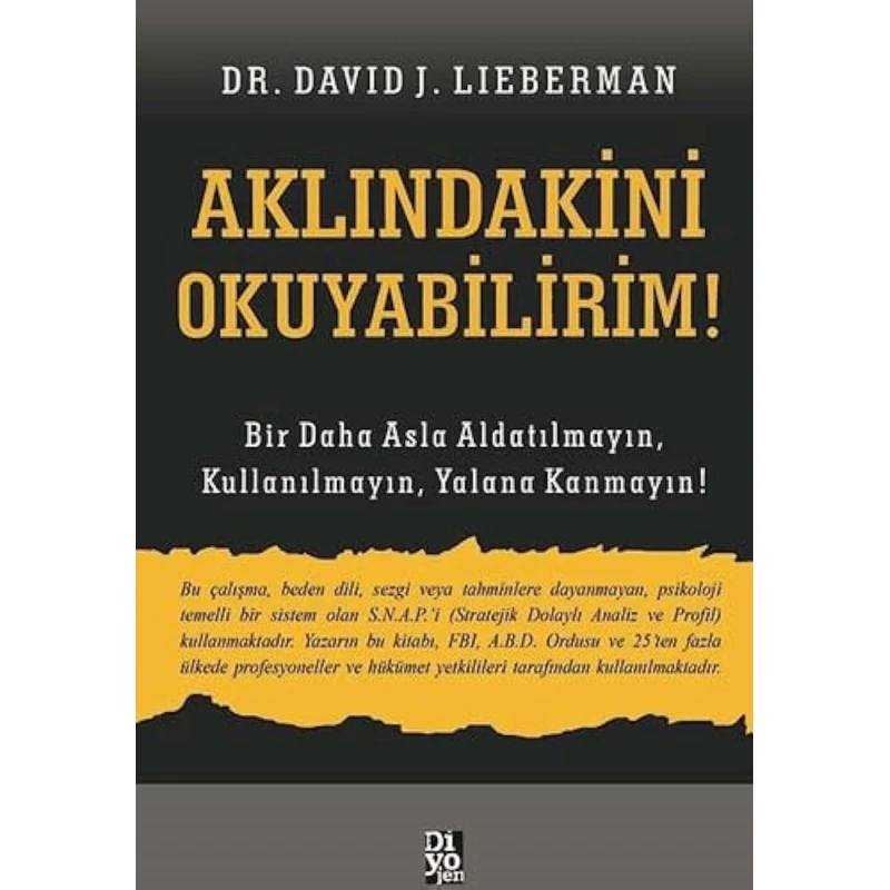 Книга Diyojen Aklındakini Okuyabilirim!, автор David J. Lieberman