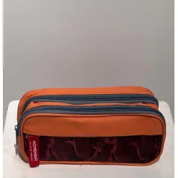 Parça qələm qutusu. Geniş boyunlu və fermuarlı çanta ofis, məktəb və səyahət üçün uyğundur.