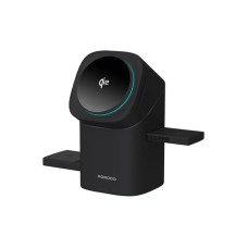 Simsiz enerji toplama cihazı Porodo Auto Rotate Slide Qi2 Magsafe Black