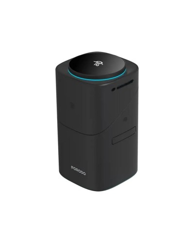Simsiz enerji toplama cihazı Porodo Auto Rotate Slide Qi2 Magsafe Black