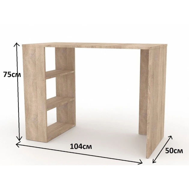 Письменный стол Letta 75x50x104 см, ЛДСП, коричневый